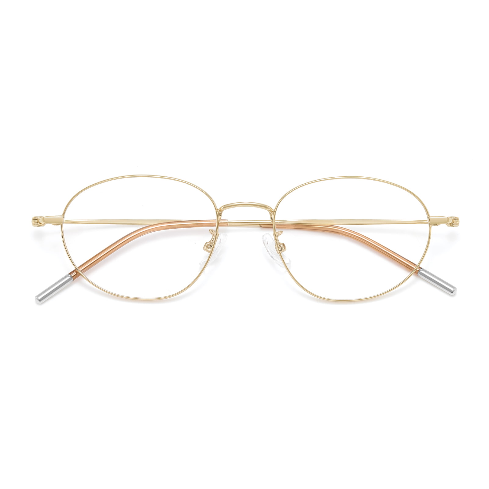 58161 Asymmetrisk, smalt stel, hudvenlige legeringsbriller