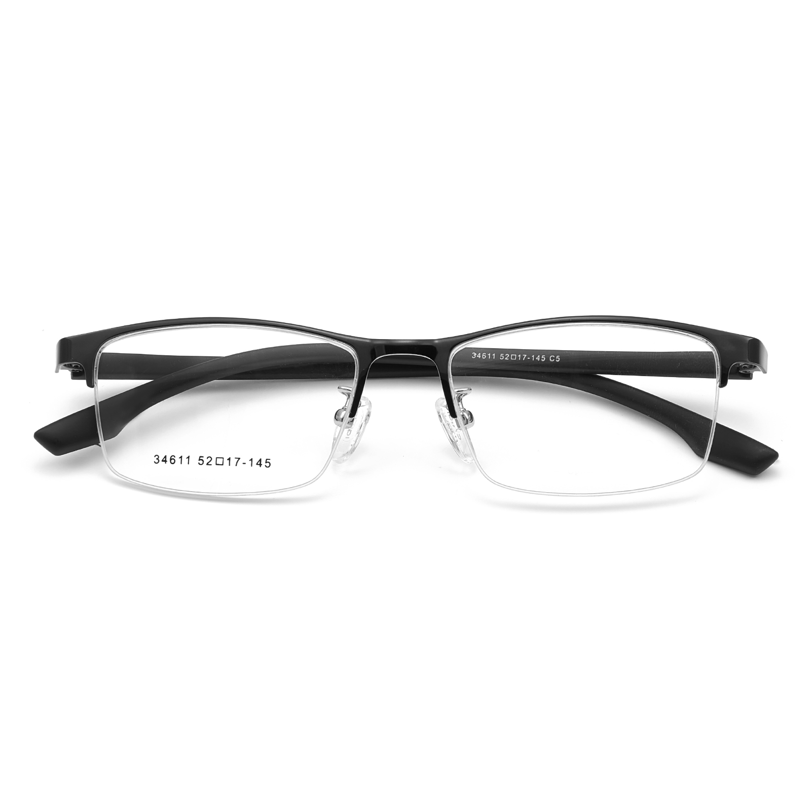 34611 Minimalistiske halvramme hypoallergene legeringsbriller