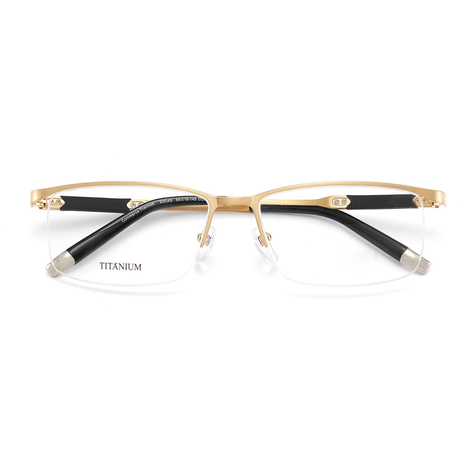 S9049 High-End Halv-Frame Ikke-deformerbare Pure Titanium-briller