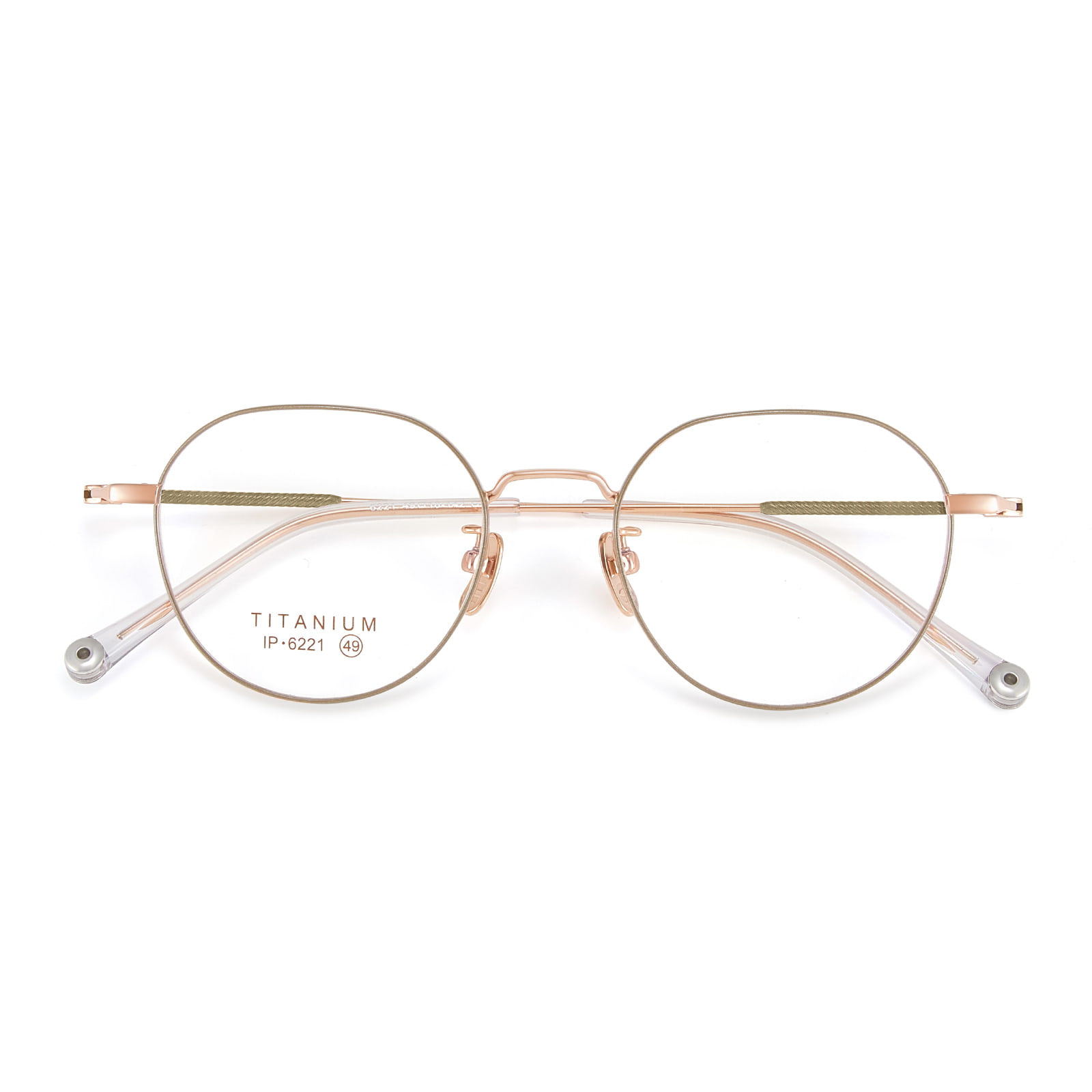 6221 blide og kompakte ikke-oxiderede rene titanbrille