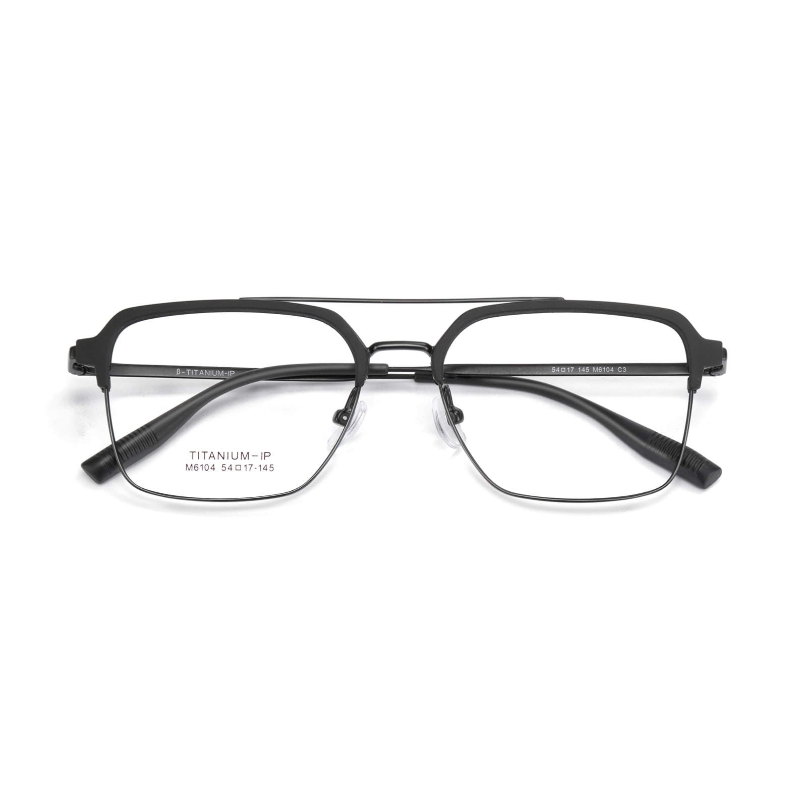 M6104 dobbeltstrålende ikke-fading blanke β titanbrille