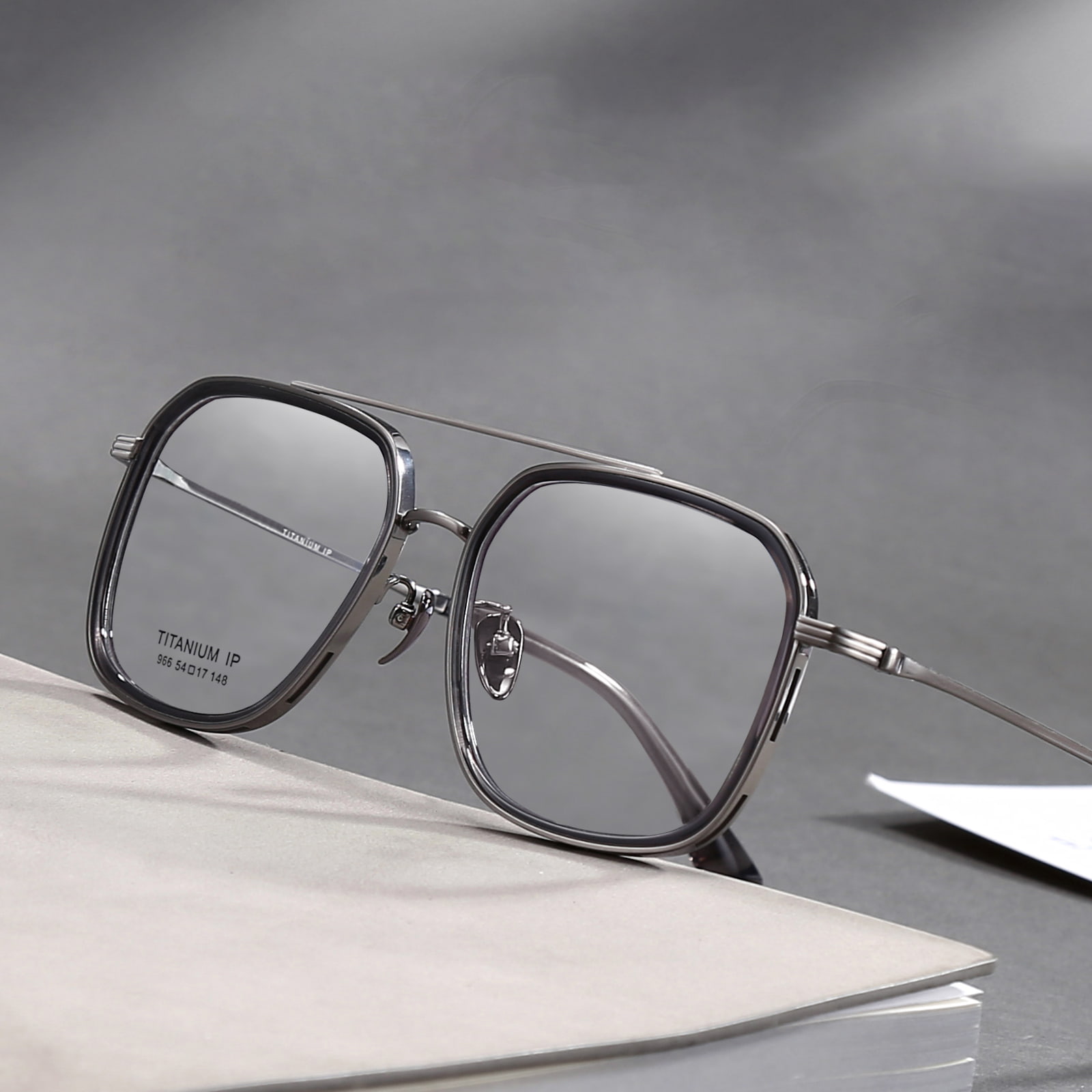 966 piloter kan bære solbriller Pure Titanium-briller