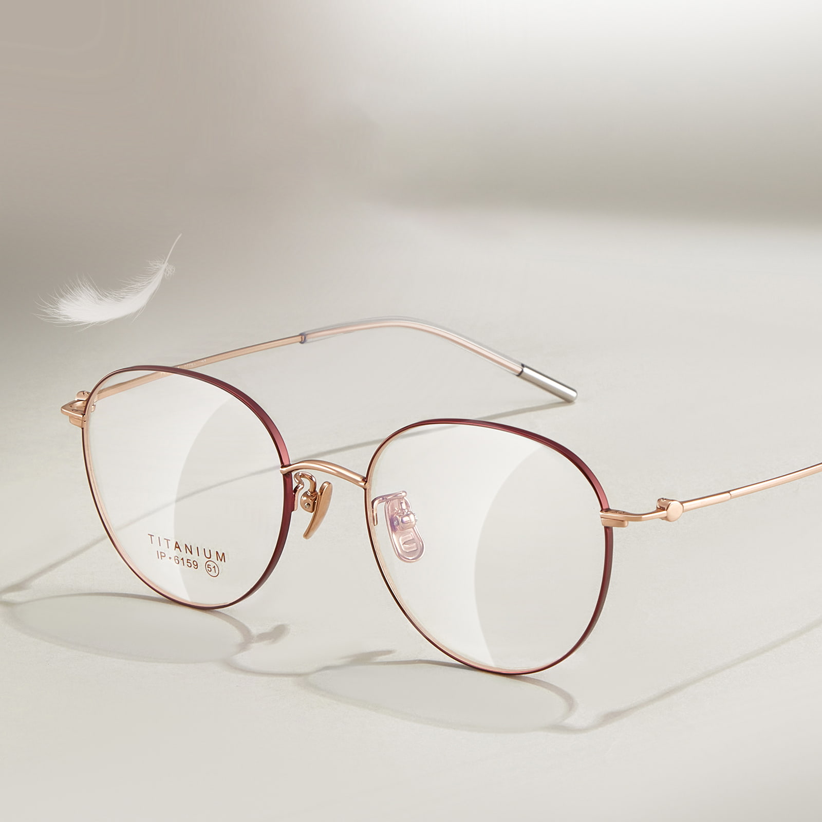 6159 ovale fine titanium briller