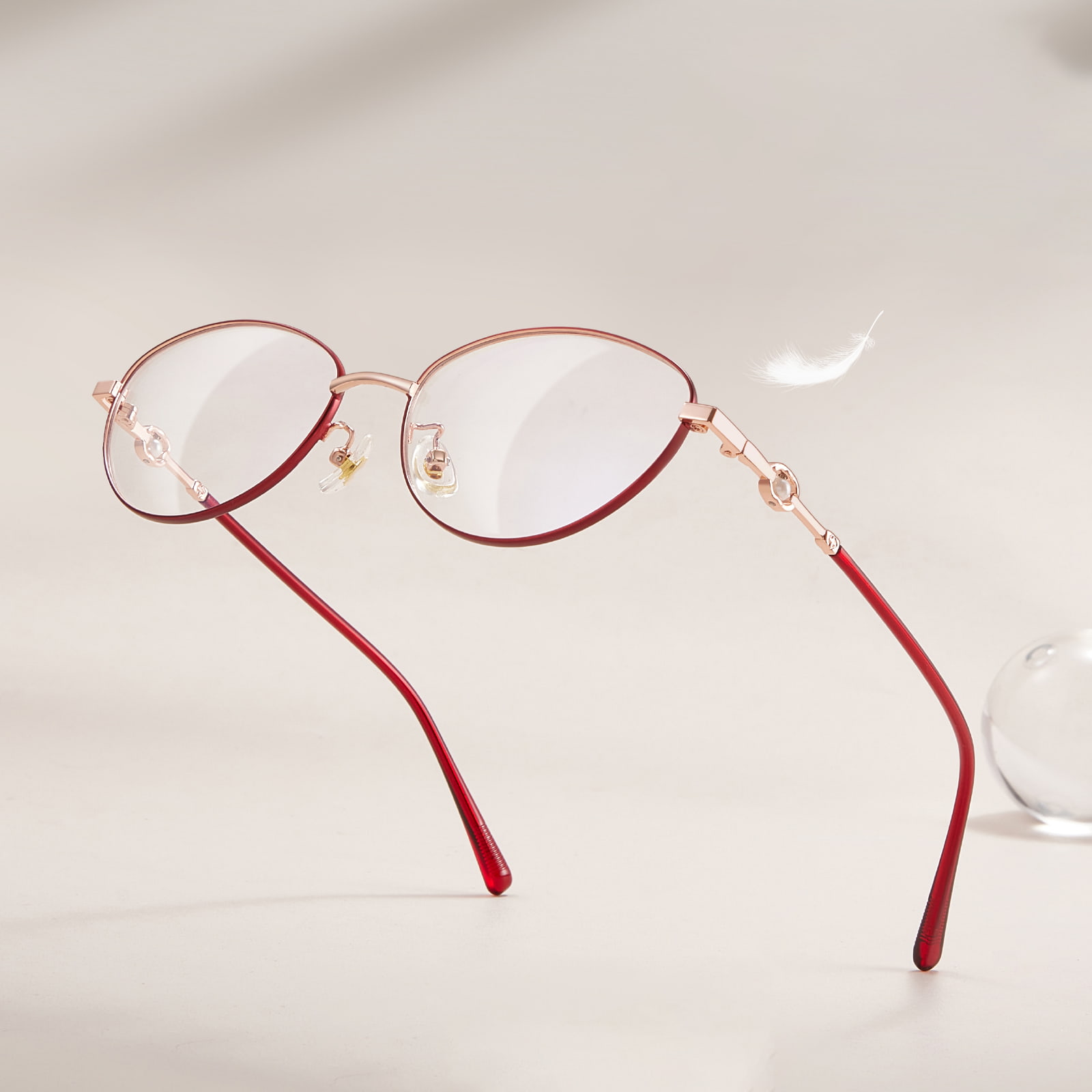 58166 Cat's Eye Pearl Pile Legeringsbriller