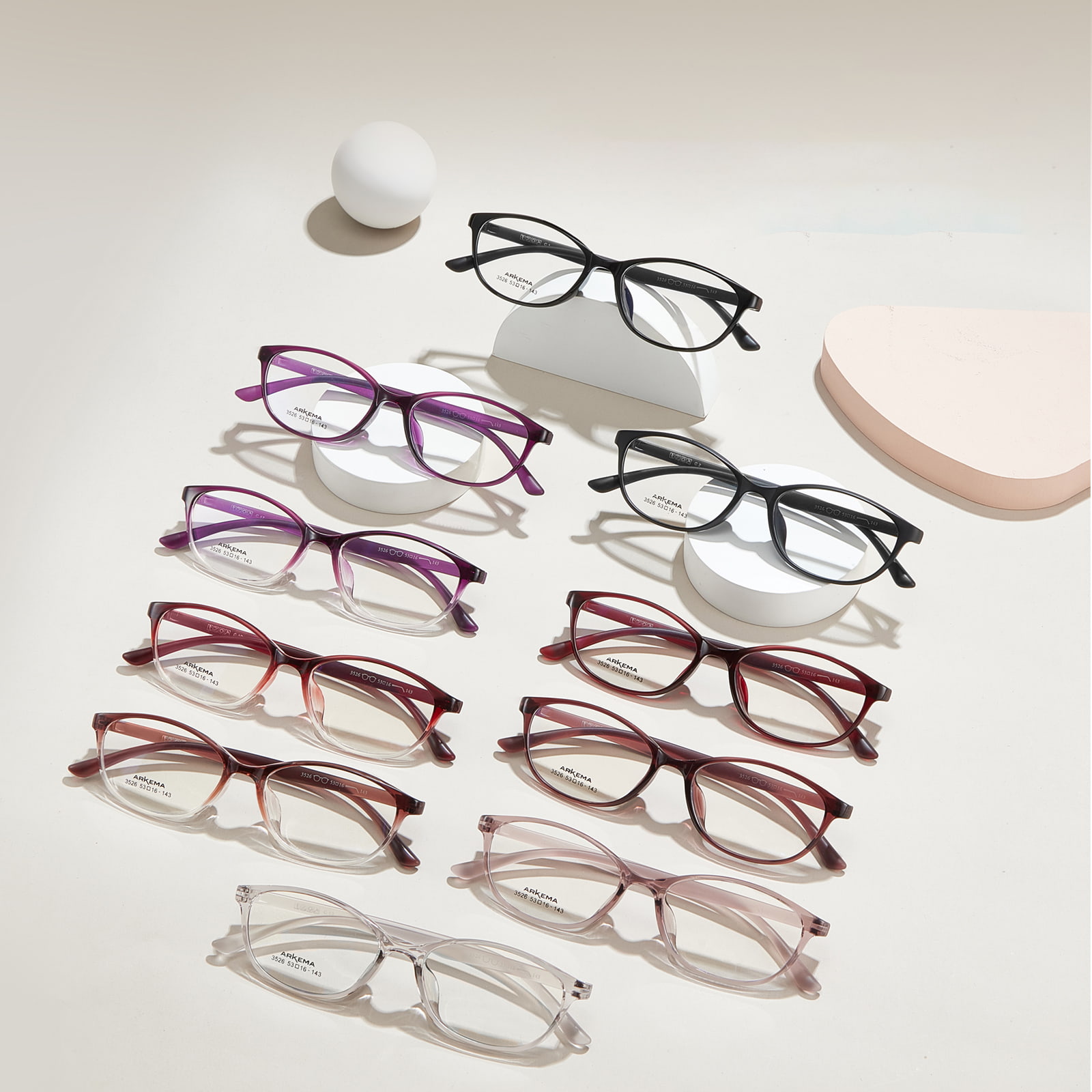3526 Cat-Eye stel passer til TR90 briller