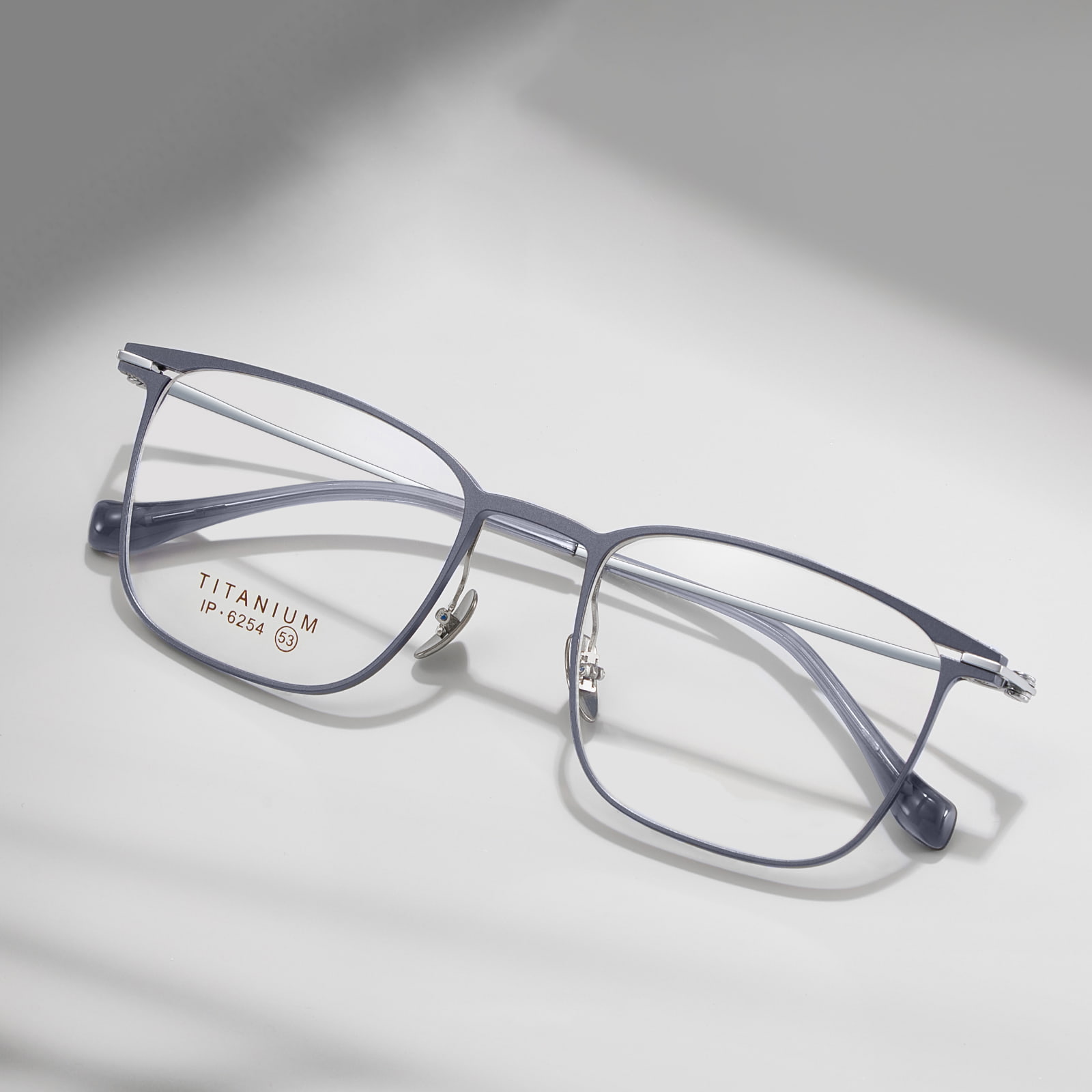 6254 Sømløse holdbare Pure Titanium-briller