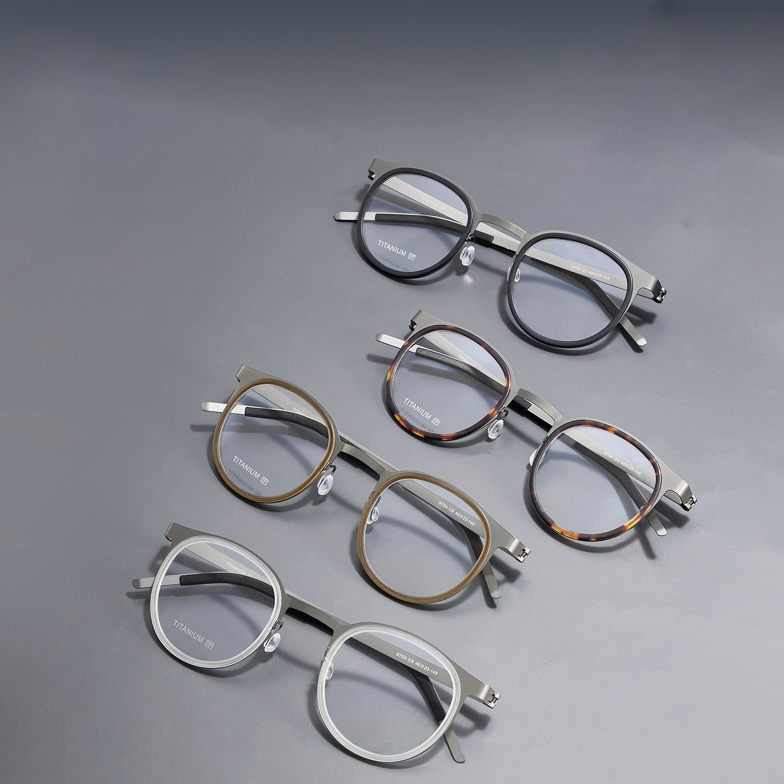 9704 Separat Fælge Skruefri Pure Titanium Briller