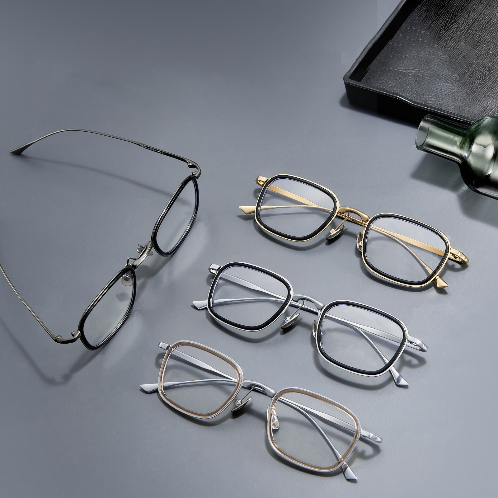 19052 Japansk stil trykfri unikke ren titanium briller
