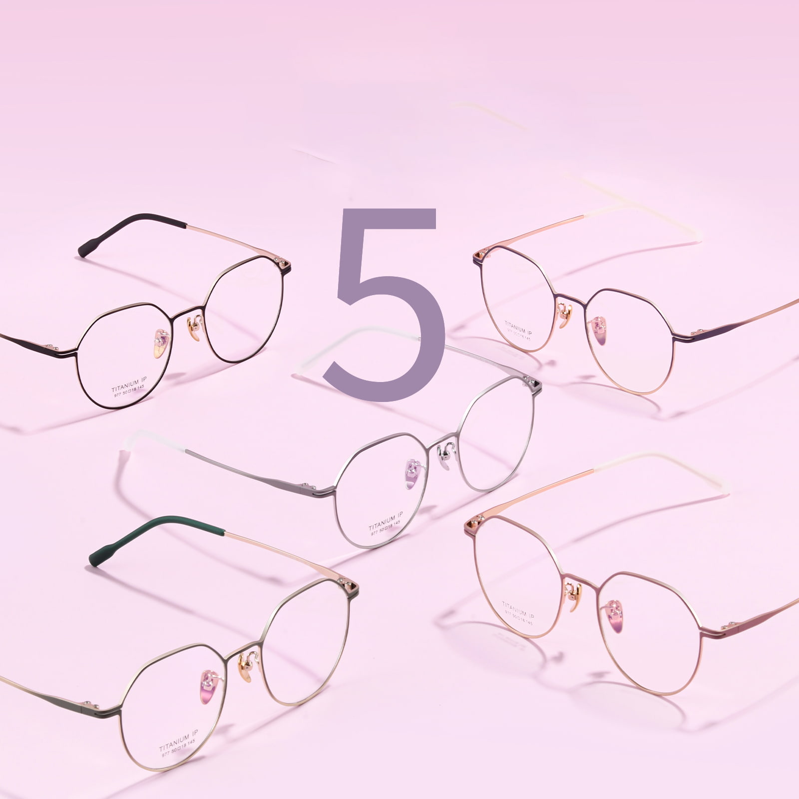 977 Gradient Non-Weld Spot Non-Oxidized Pure Titanium Glasses