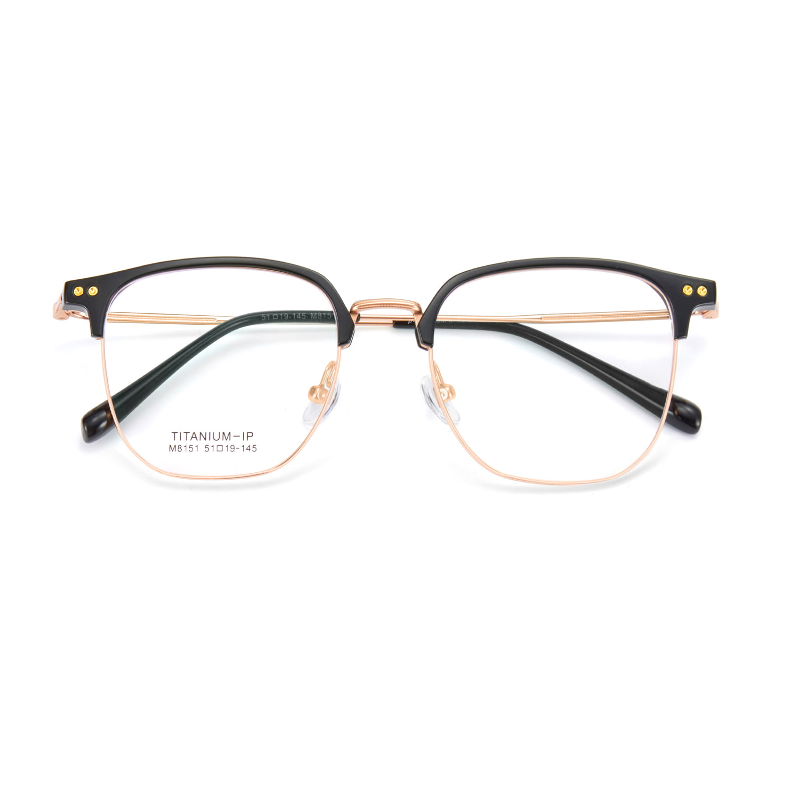 M8151 Square Circle Letvægts β Titanium briller
