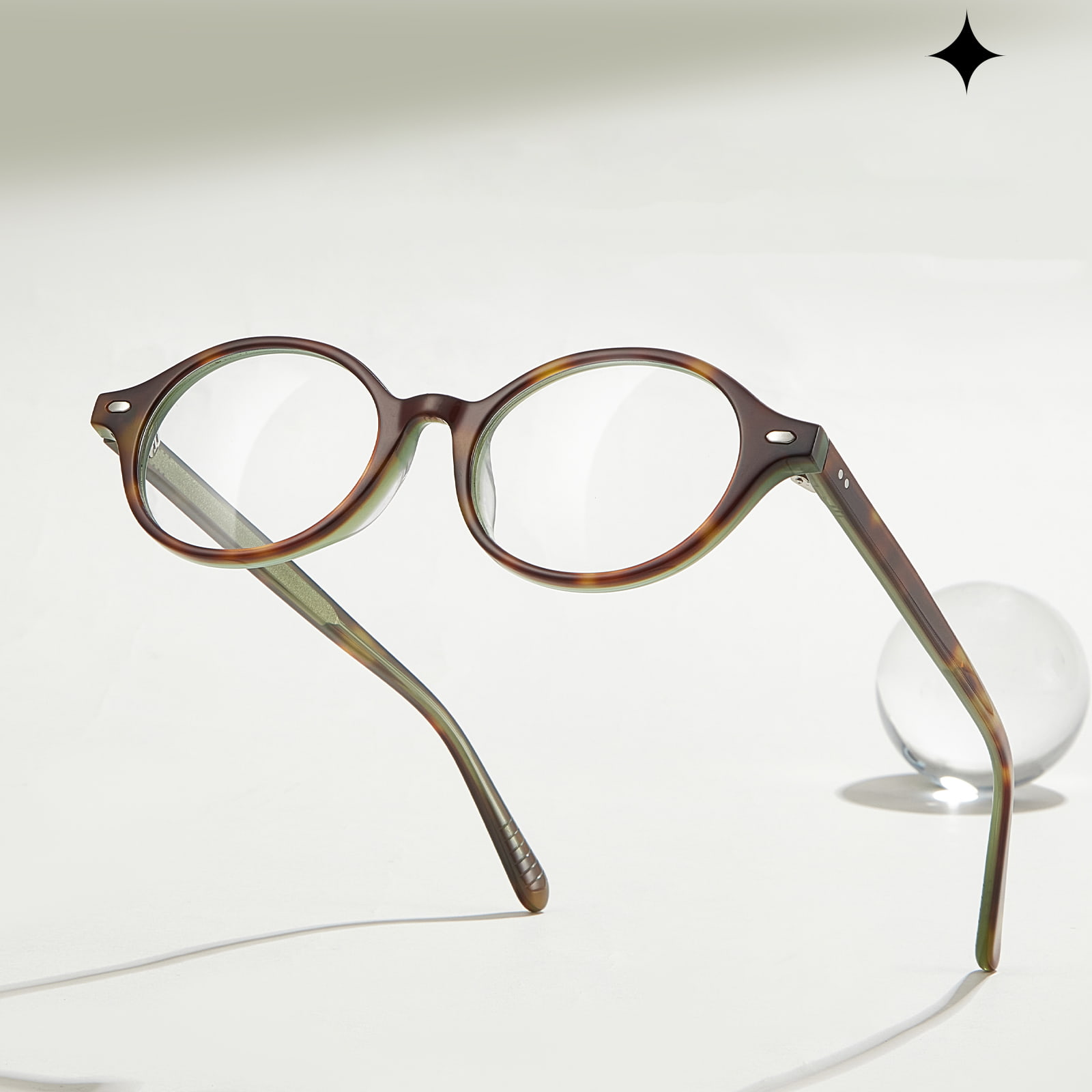 BC8046 Oval Simple Hypoallergen Acetat-briller