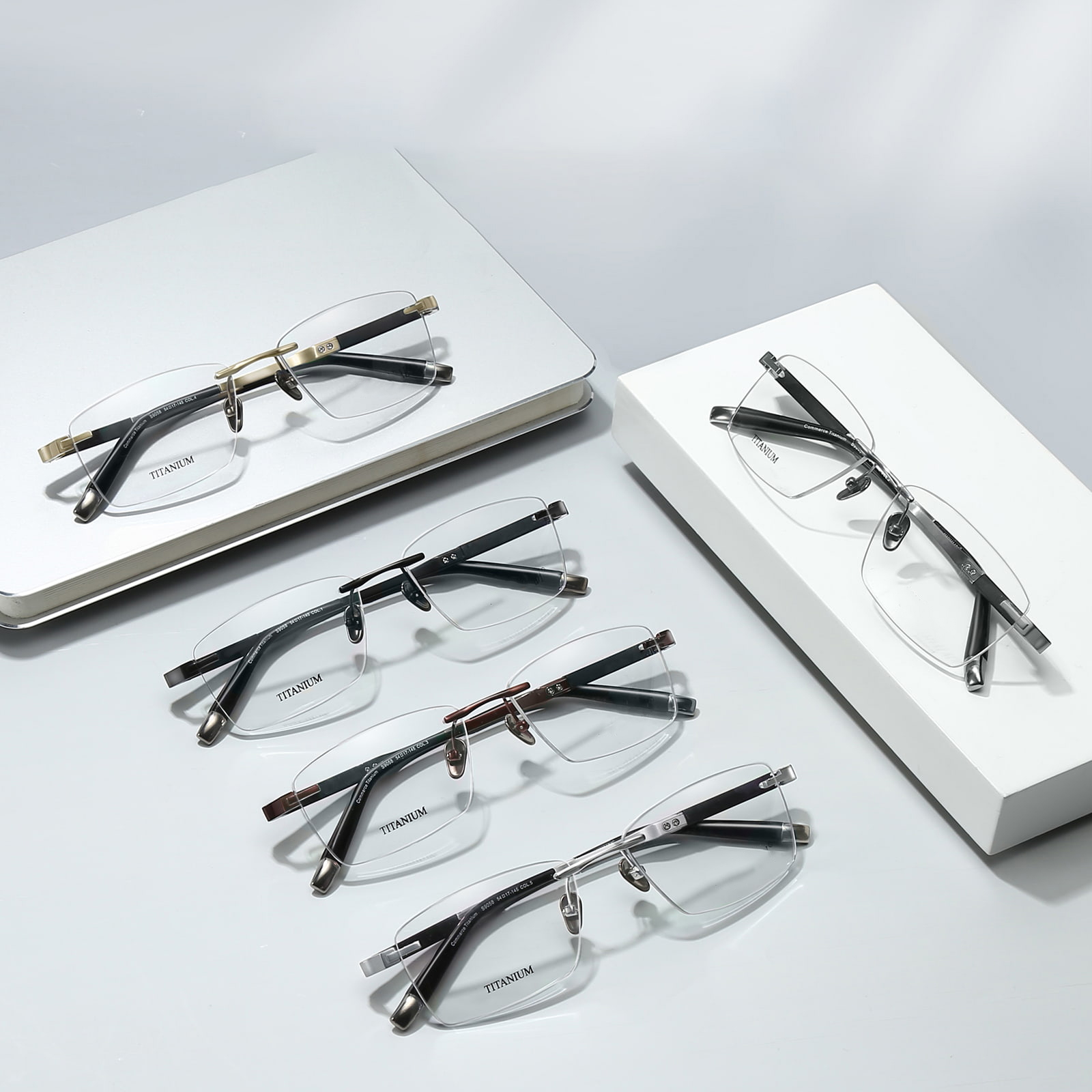 9058 Rammeløse Anti-Break Edge Pure Titanium briller