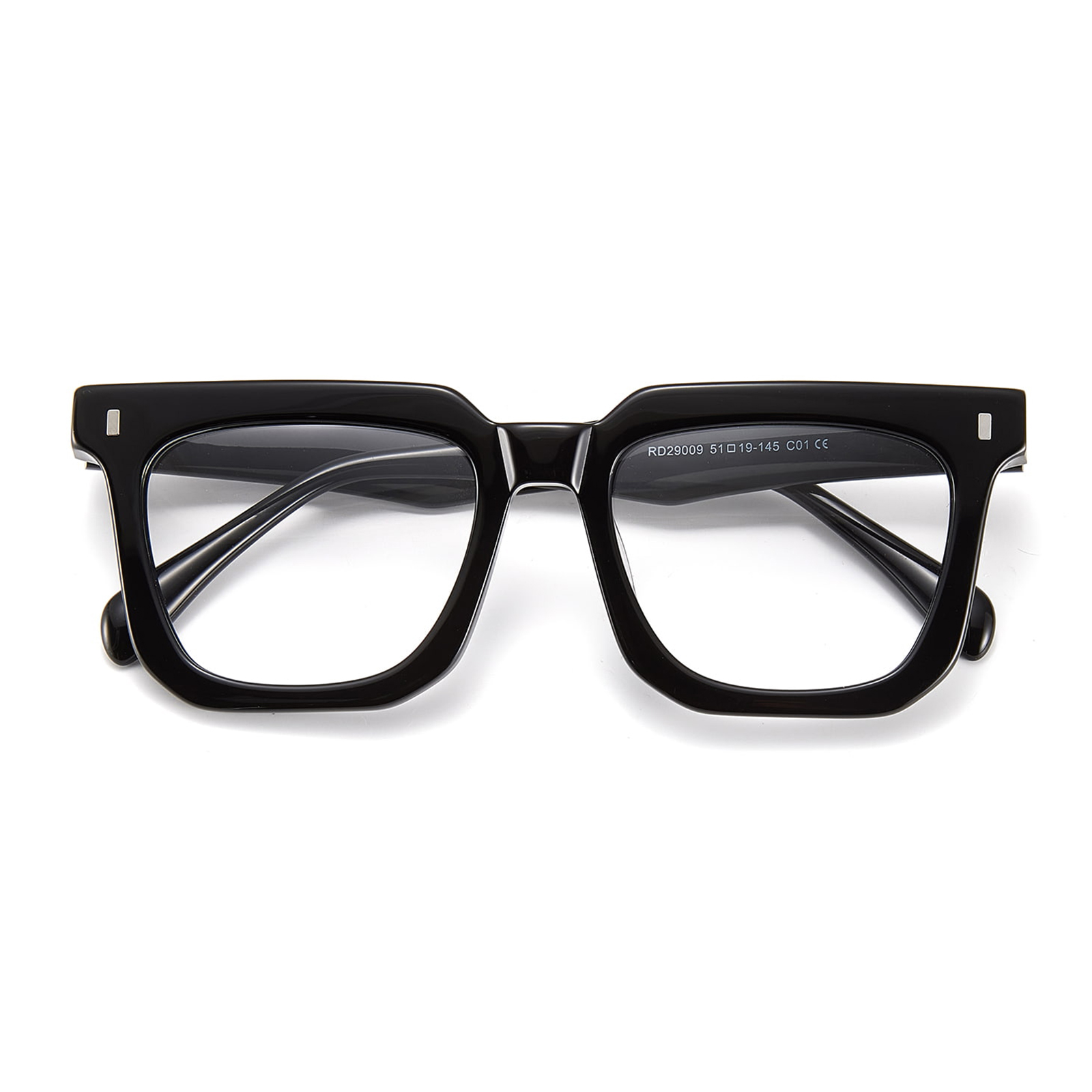 RD29009 Fed firkantet stel Tortoiseshell Textured Acetate Glasses